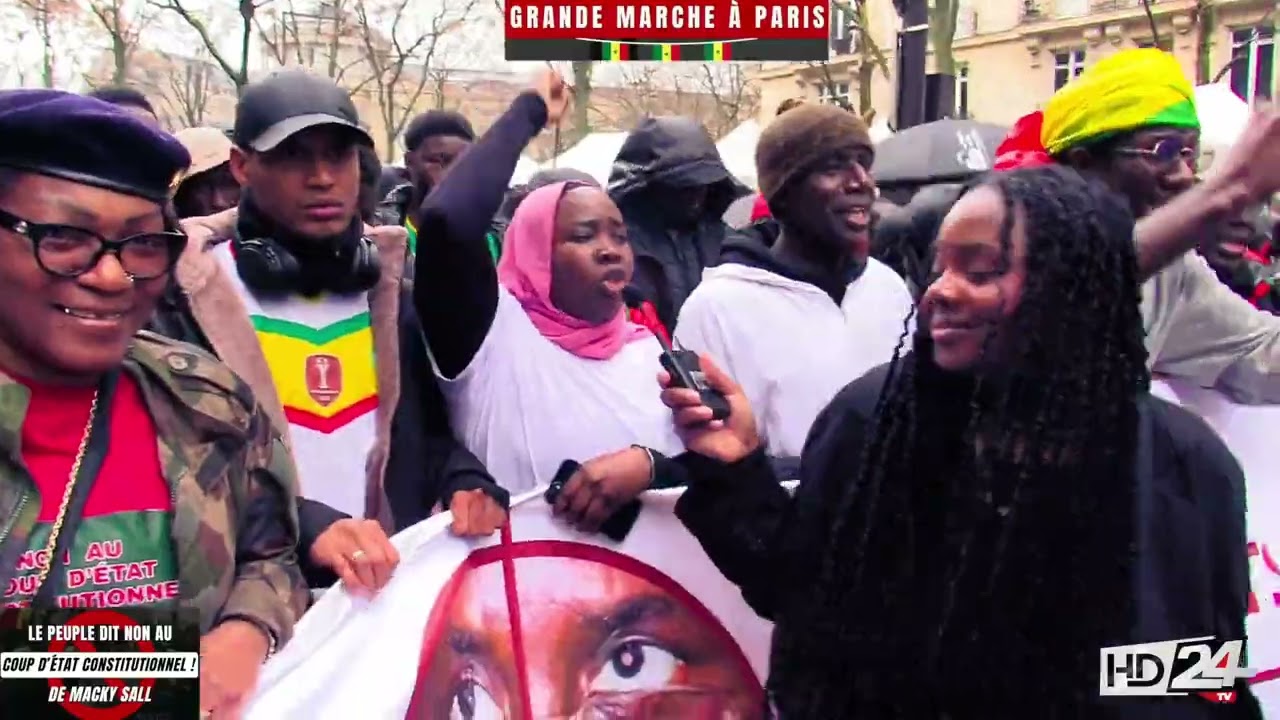 HD24TV: Spot Grande marche à Paris (LE PEUPLE DIT NON AU COUP D'ÉTAT CONSTITUTIONNEL DE MACKY SALL)